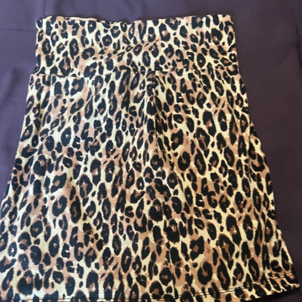 Small stretchy Animal print Leopard Mini Skirt